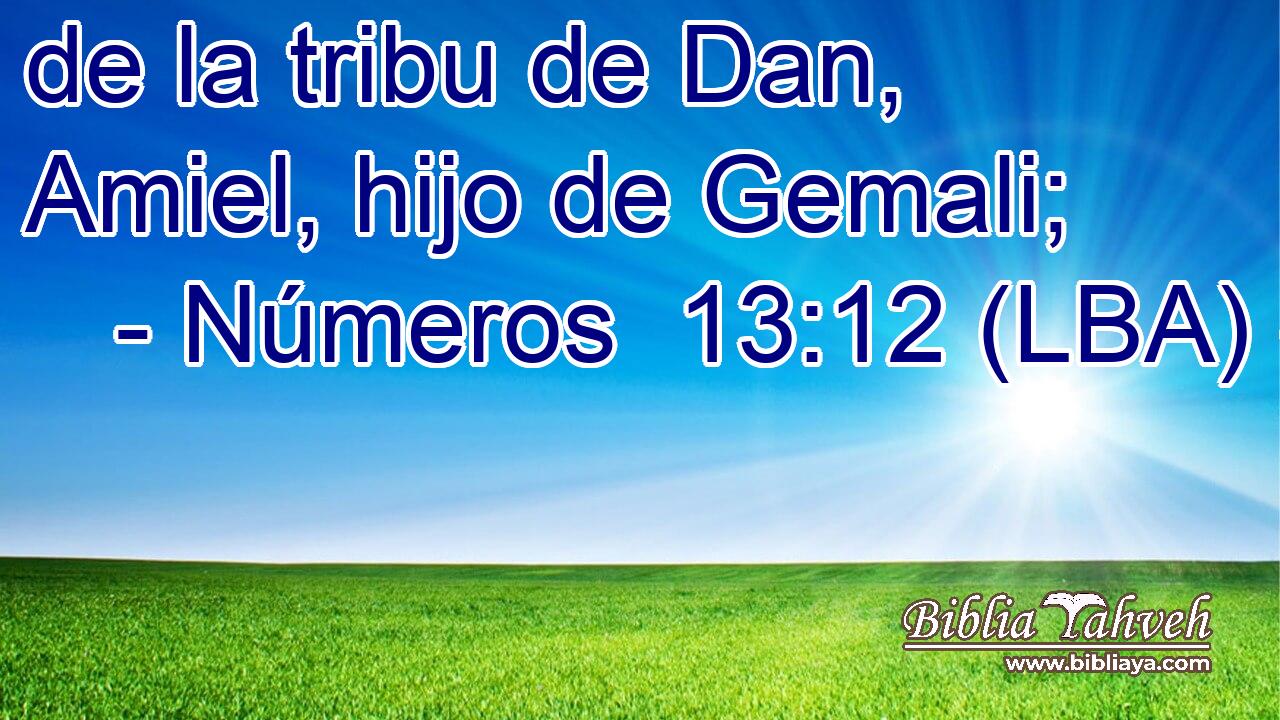 de la tribu de Dan, Amiel, hijo de Gemali;