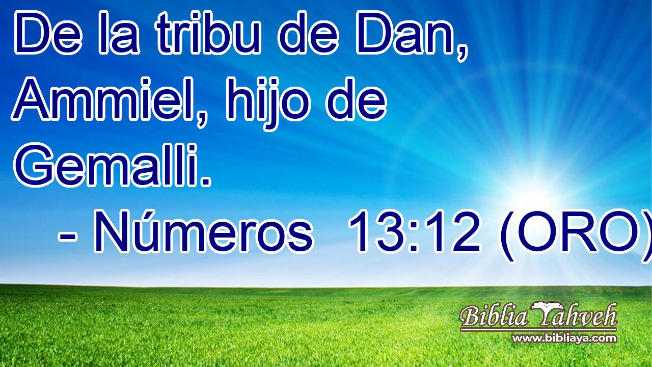  De la tribu de Dan, Ammiel, hijo de Gemalli. 