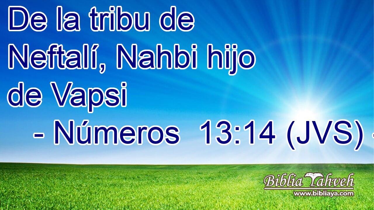 De la tribu de Neftalí, Nahbi hijo de Vapsi