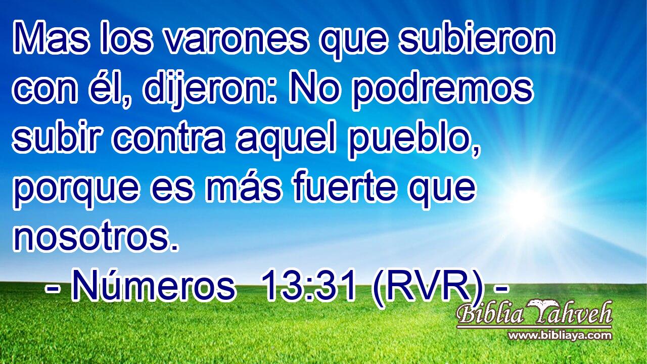 Mas los varones que subieron con él, dijeron: No podremos subir contra aquel pueblo, porque es más fuerte que nosotros.