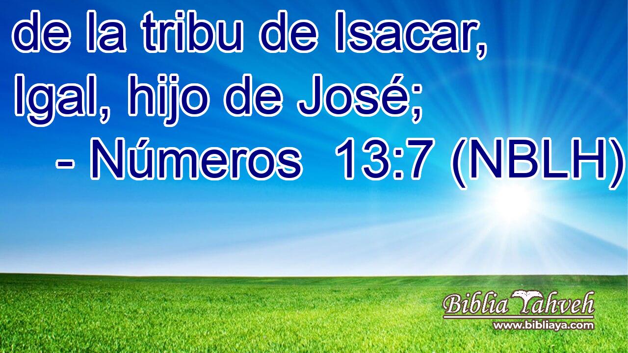  de la tribu de Isacar, Igal, hijo de José; 