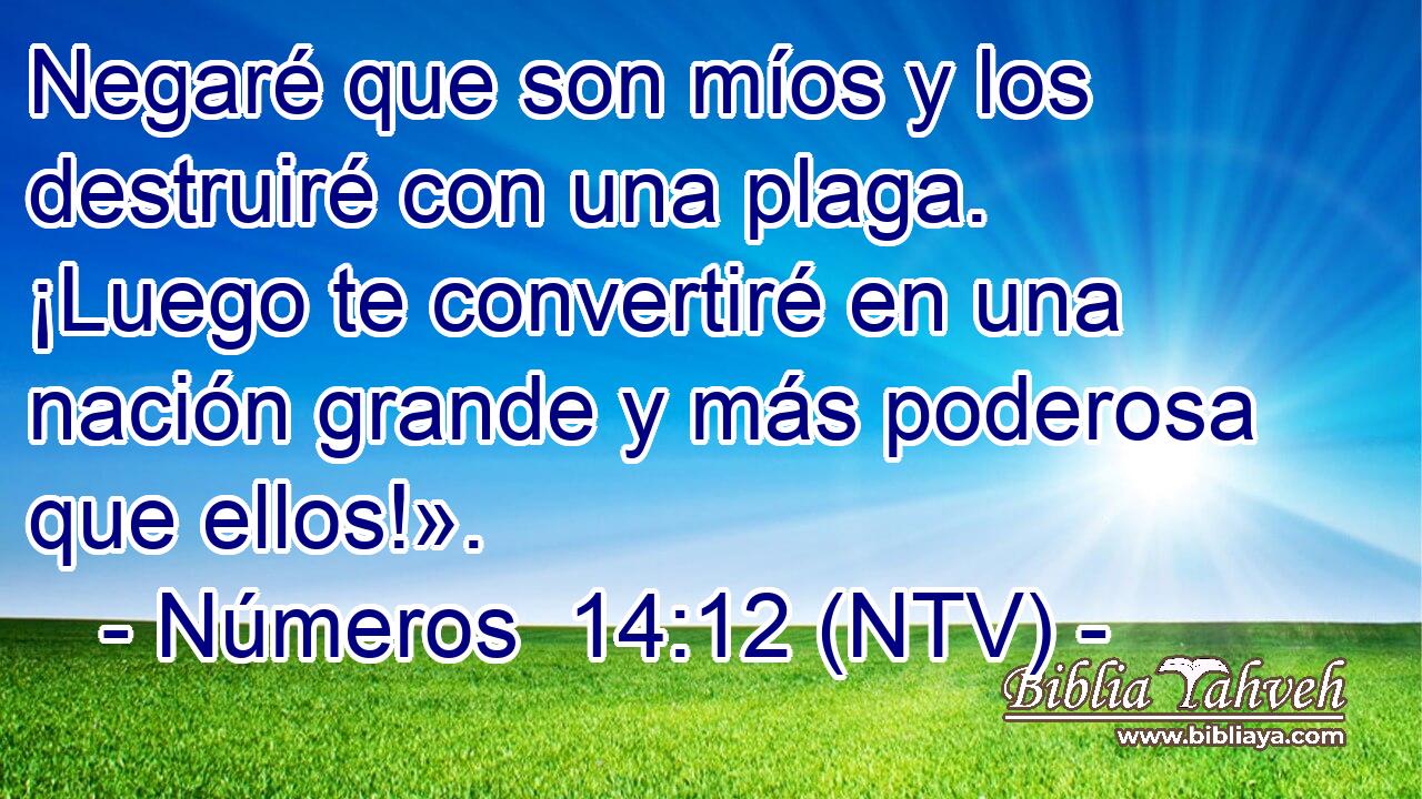 Negaré que son míos y los destruiré con una plaga. ¡Luego te convertiré en una nación grande y más poderosa que ellos!».