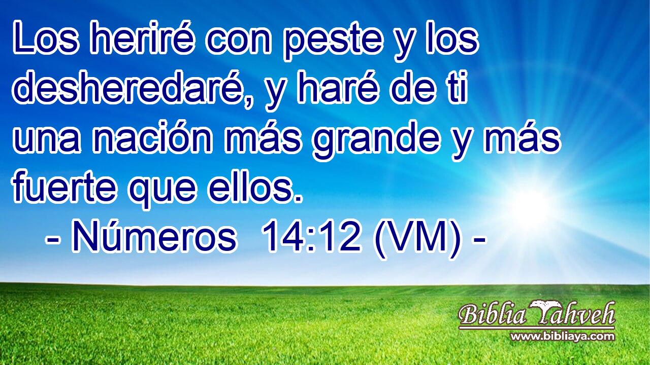  Los heriré con peste y los desheredaré, y haré de ti una nación más grande y más fuerte que ellos. 
