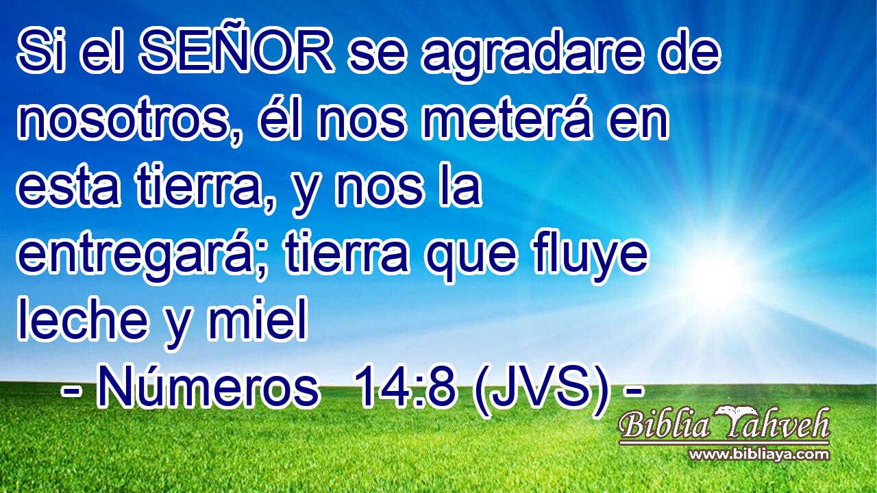 Si el SEÑOR se agradare de nosotros, él nos meterá en esta tierra, y nos la entregará; tierra que fluye leche y miel