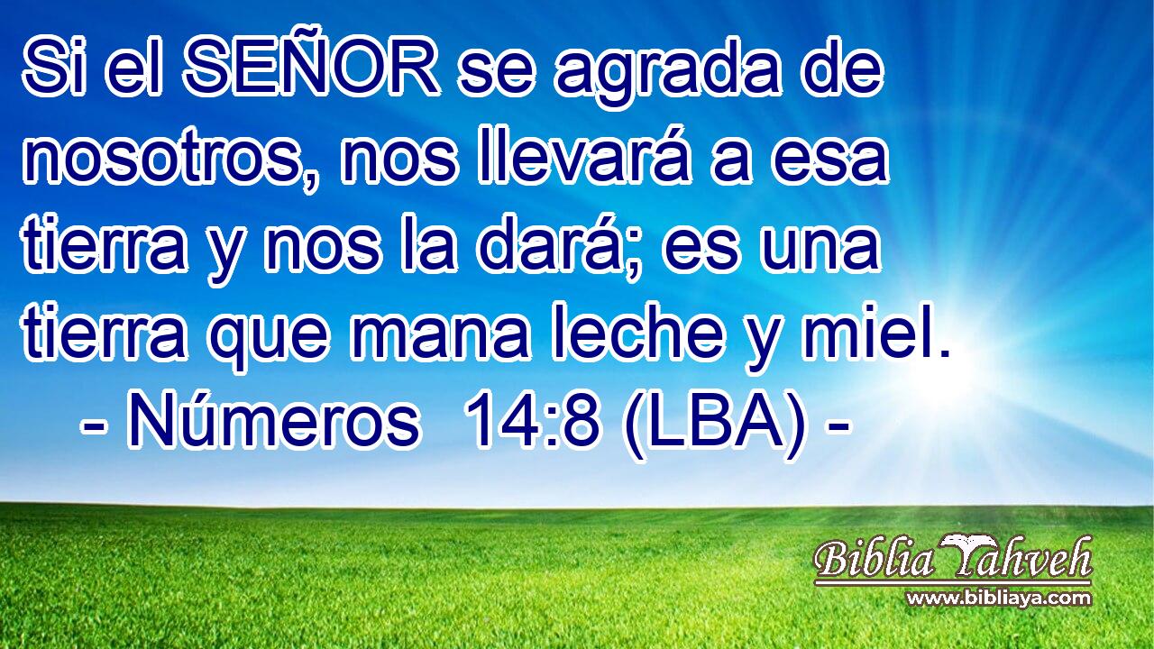 Si el SEÑOR se agrada de nosotros, nos llevará a esa tierra y nos la dará; es una tierra que mana leche y miel.