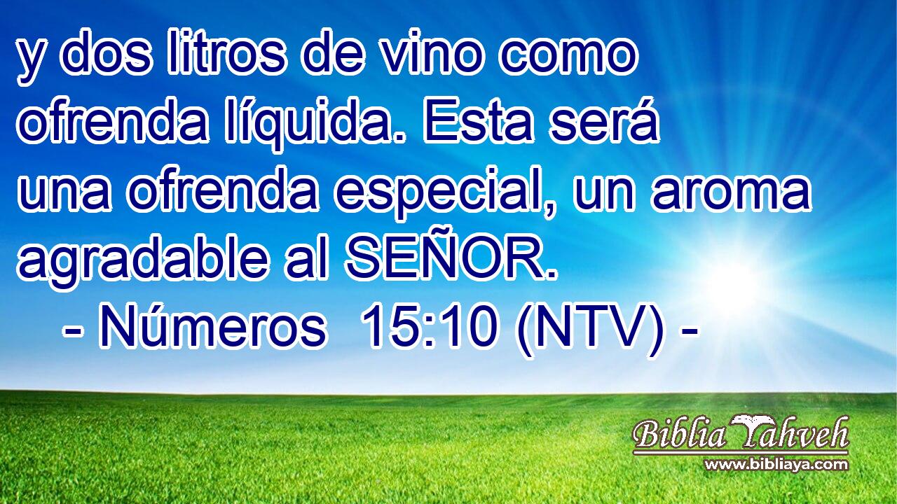 y dos litros de vino como ofrenda líquida. Esta será una ofrenda especial, un aroma agradable al SEÑOR.