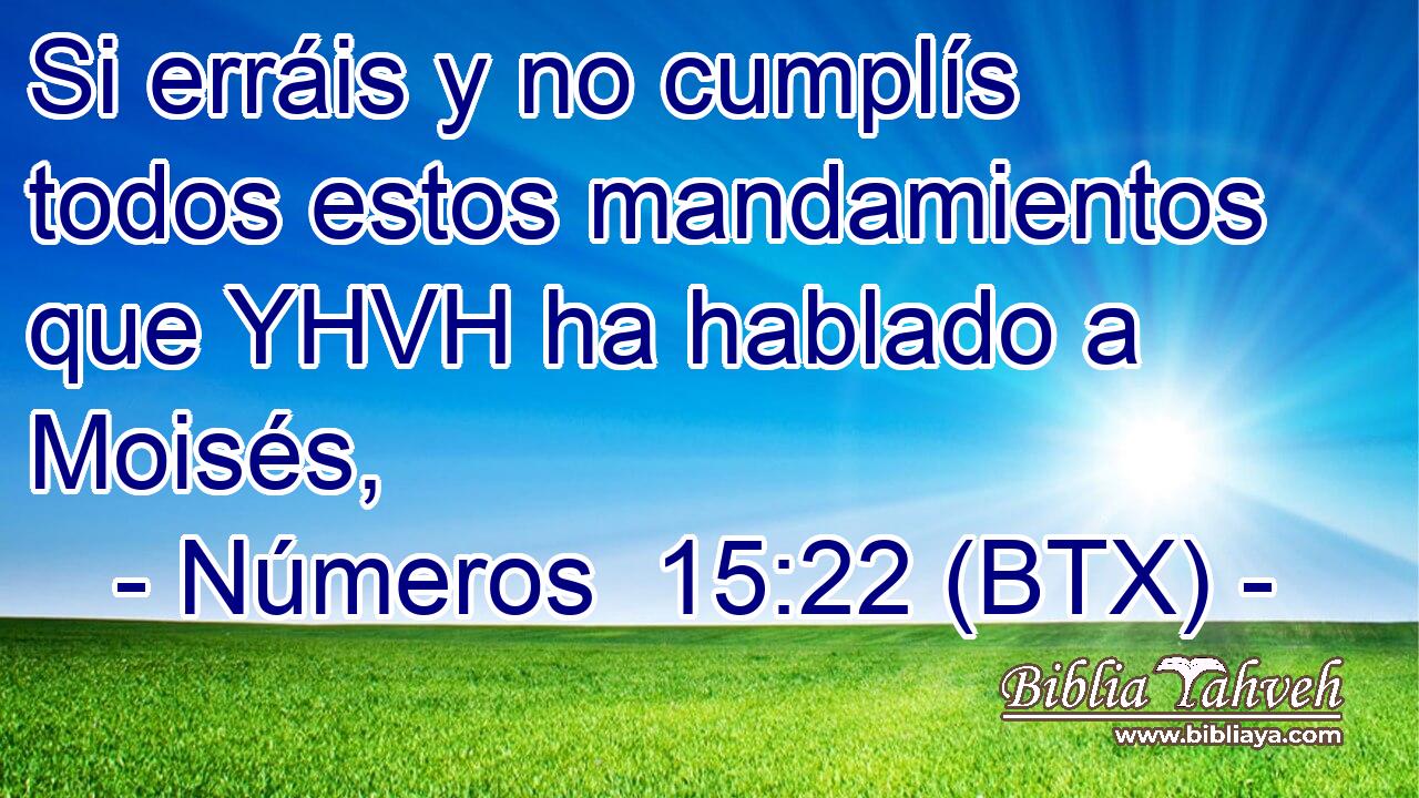 Si erráis y no cumplís todos estos mandamientos que YHVH ha hablado a Moisés,