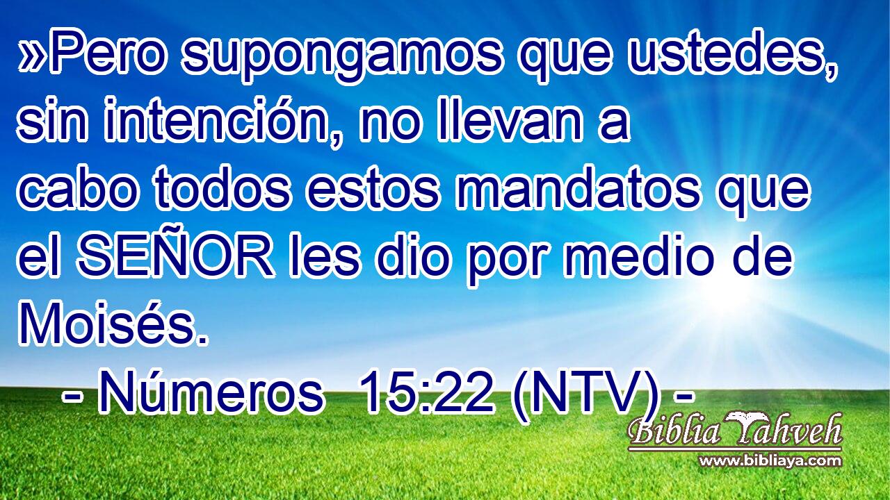 »Pero supongamos que ustedes, sin intención, no llevan a cabo todos estos mandatos que el SEÑOR les dio por medio de Moisés.