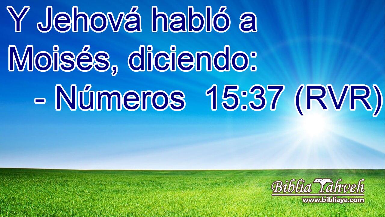 Y Jehová habló a Moisés, diciendo: