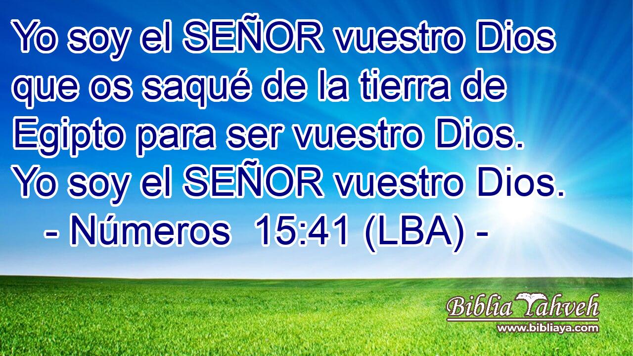 Yo soy el SEÑOR vuestro Dios que os saqué de la tierra de Egipto para ser vuestro Dios. Yo soy el SEÑOR vuestro Dios.