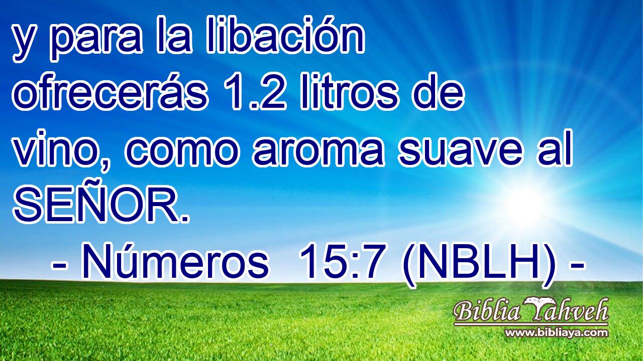  y para la libación ofrecerás 1.2 litros de vino, como aroma suave al SEÑOR. 