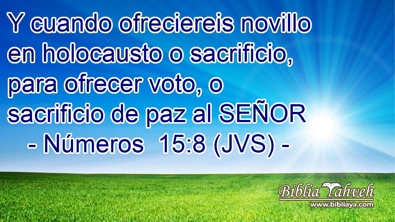 Y cuando ofreciereis novillo en holocausto o sacrificio, para ofrecer voto, o sacrificio de paz al SEÑOR