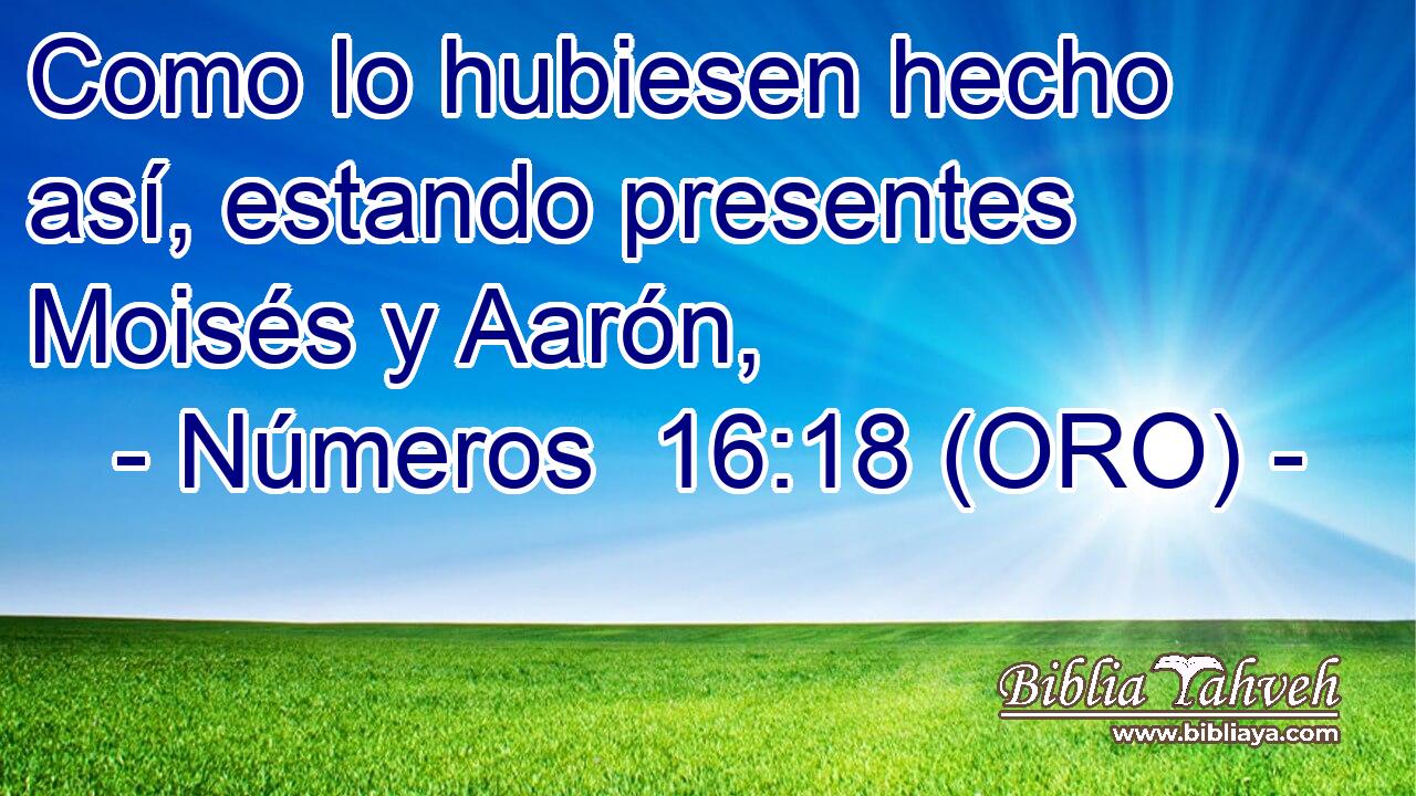  Como lo hubiesen hecho así, estando presentes Moisés y Aarón, 