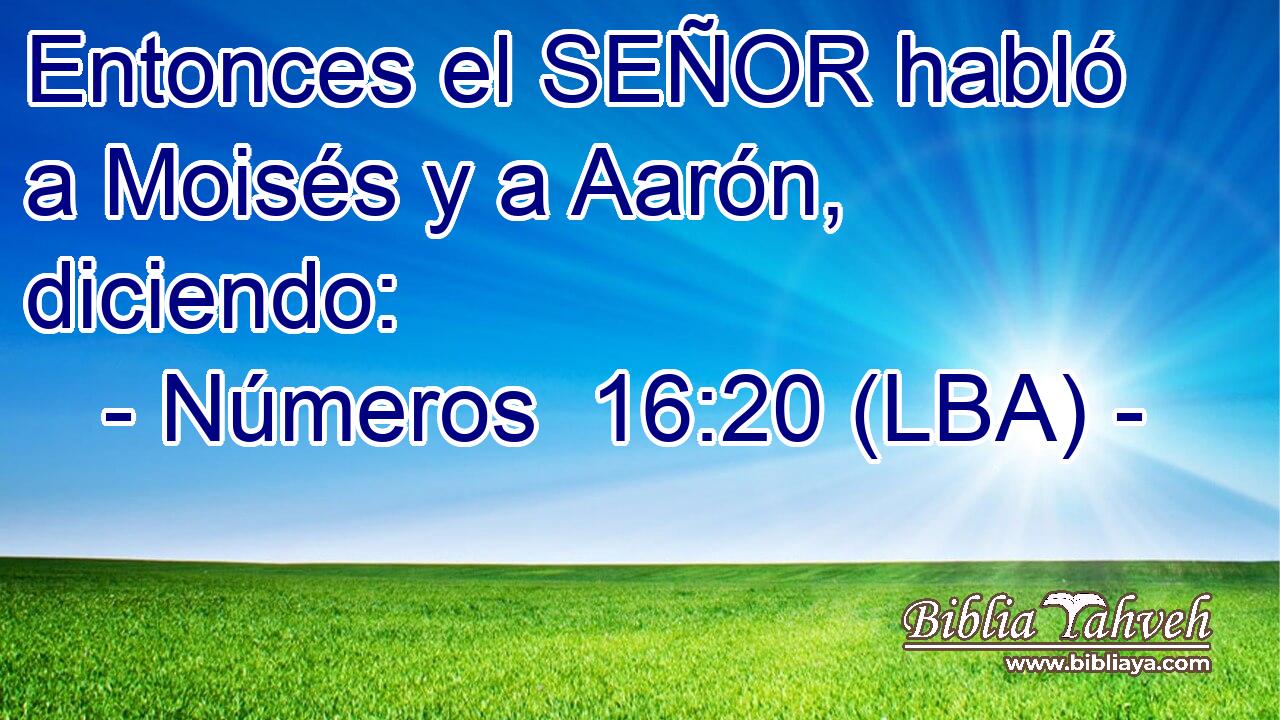 Entonces el SEÑOR habló a Moisés y a Aarón, diciendo: