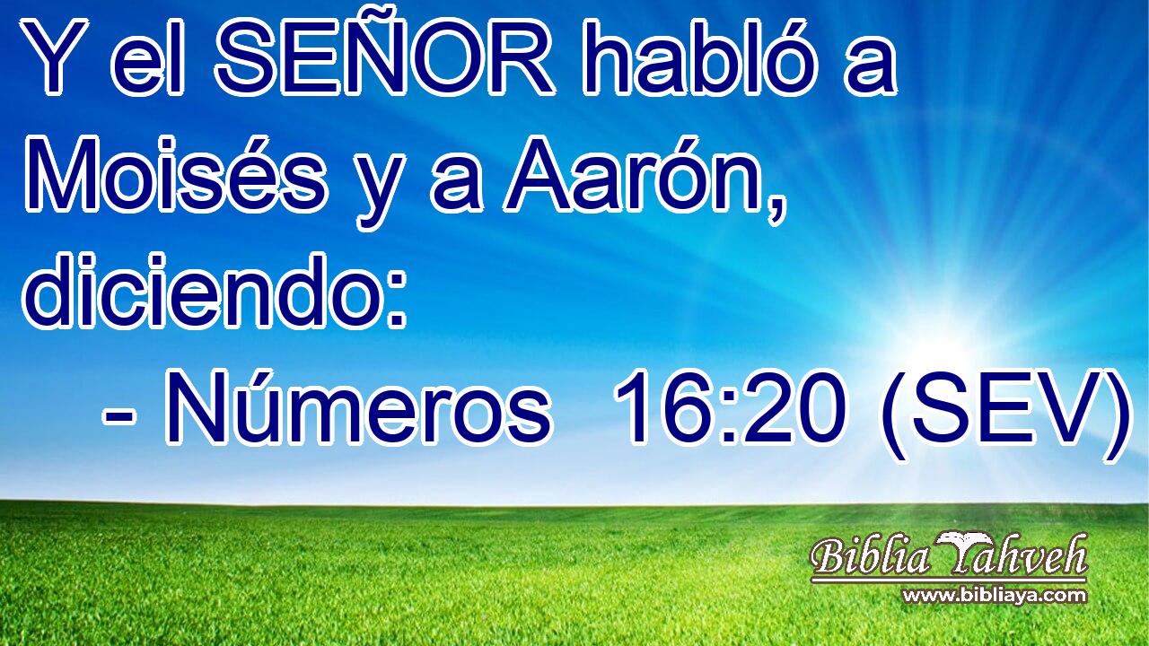 Y el SEÑOR habló a Moisés y a Aarón, diciendo: