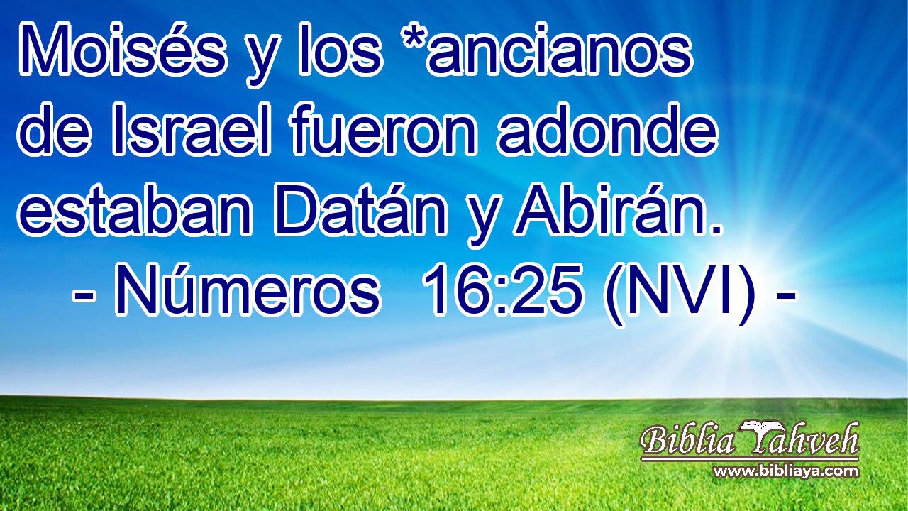  Moisés y los *ancianos de Israel fueron adonde estaban Datán y Abirán. 