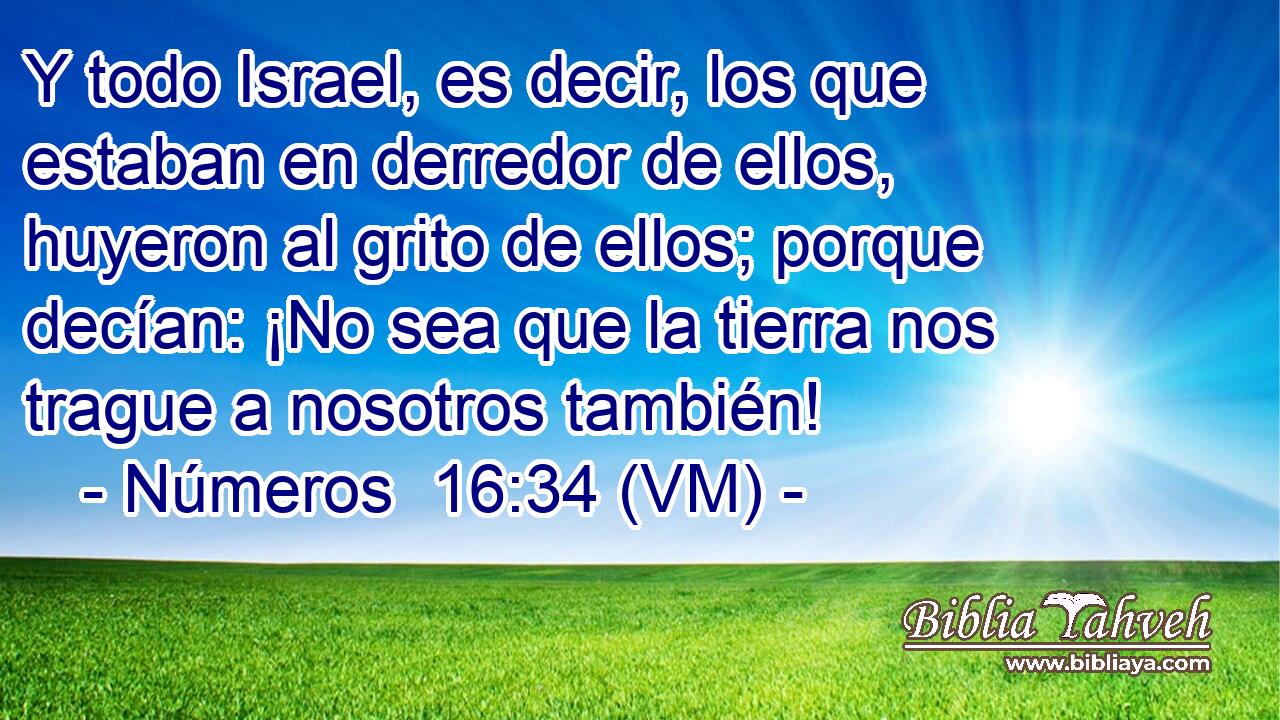  Y todo Israel, es decir, los que estaban en derredor de ellos, huyeron al grito de ellos; porque decían: ¡No sea que la tierra nos trague a nosotros también! 