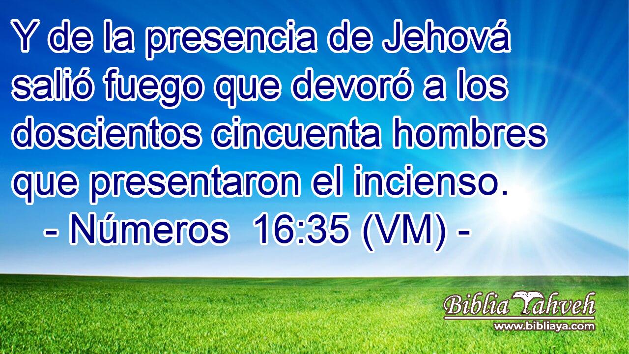  Y de la presencia de Jehová salió fuego que devoró a los doscientos cincuenta hombres que presentaron el incienso. 