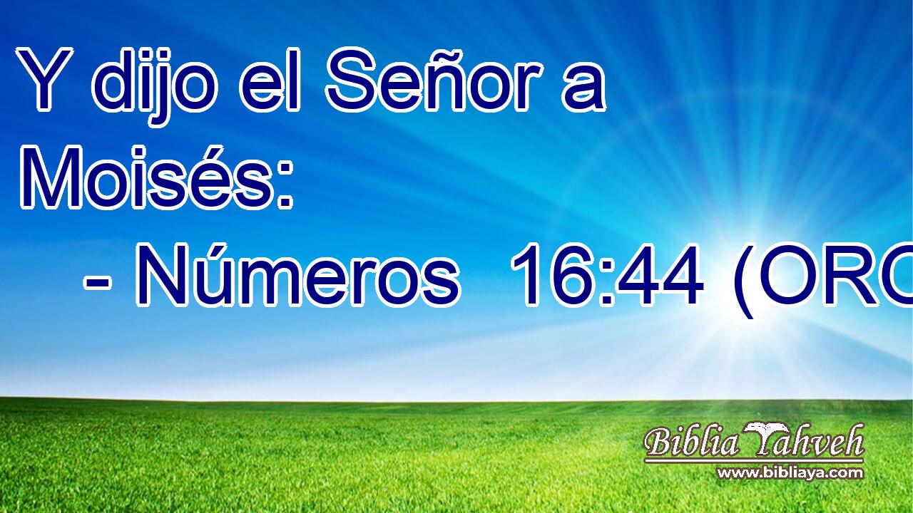  Y dijo el Señor a Moisés: 