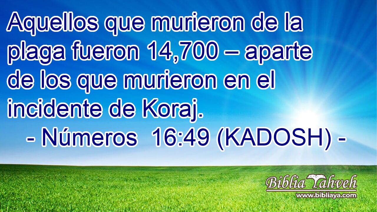  Aquellos que murieron de la plaga fueron 14,700 – aparte de los que murieron en el incidente de Koraj. 