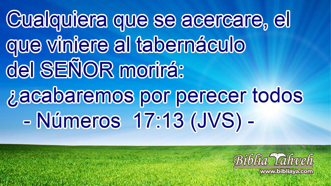 Cualquiera que se acercare, el que viniere al tabernáculo del SEÑOR morirá: ¿acabaremos por perecer todos