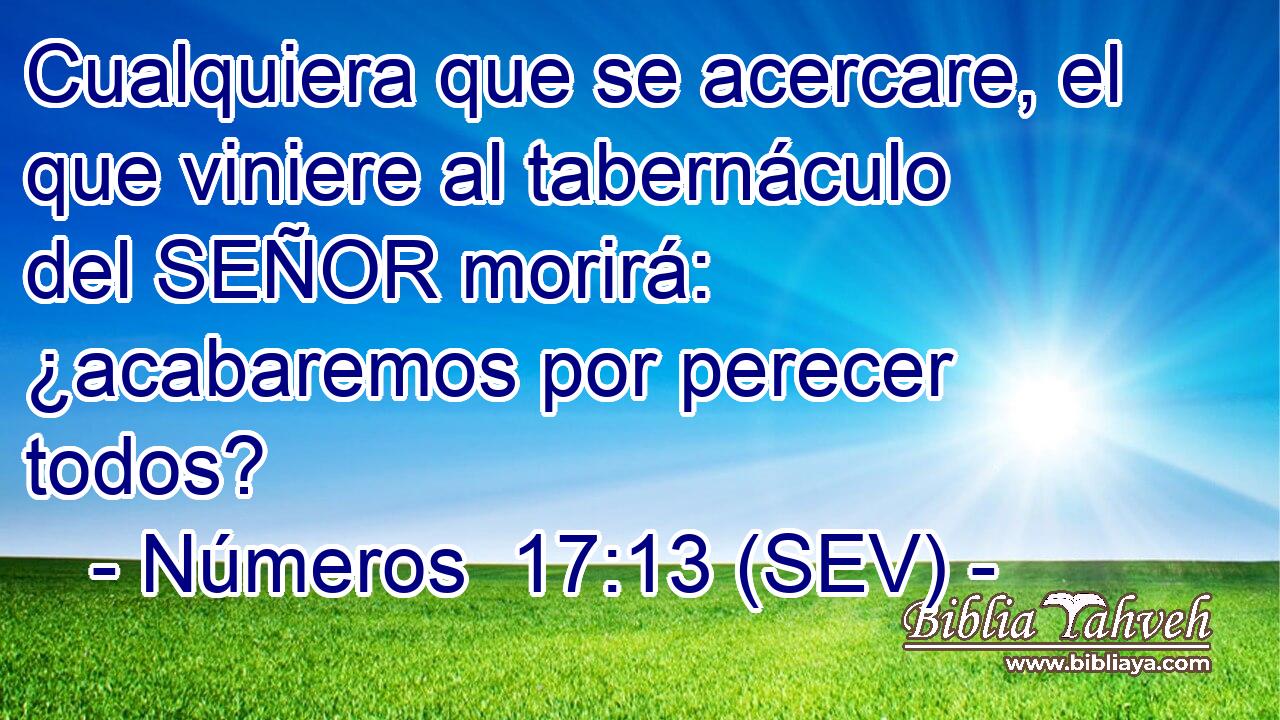 Cualquiera que se acercare, el que viniere al tabernáculo del SEÑOR morirá: ¿acabaremos por perecer todos?