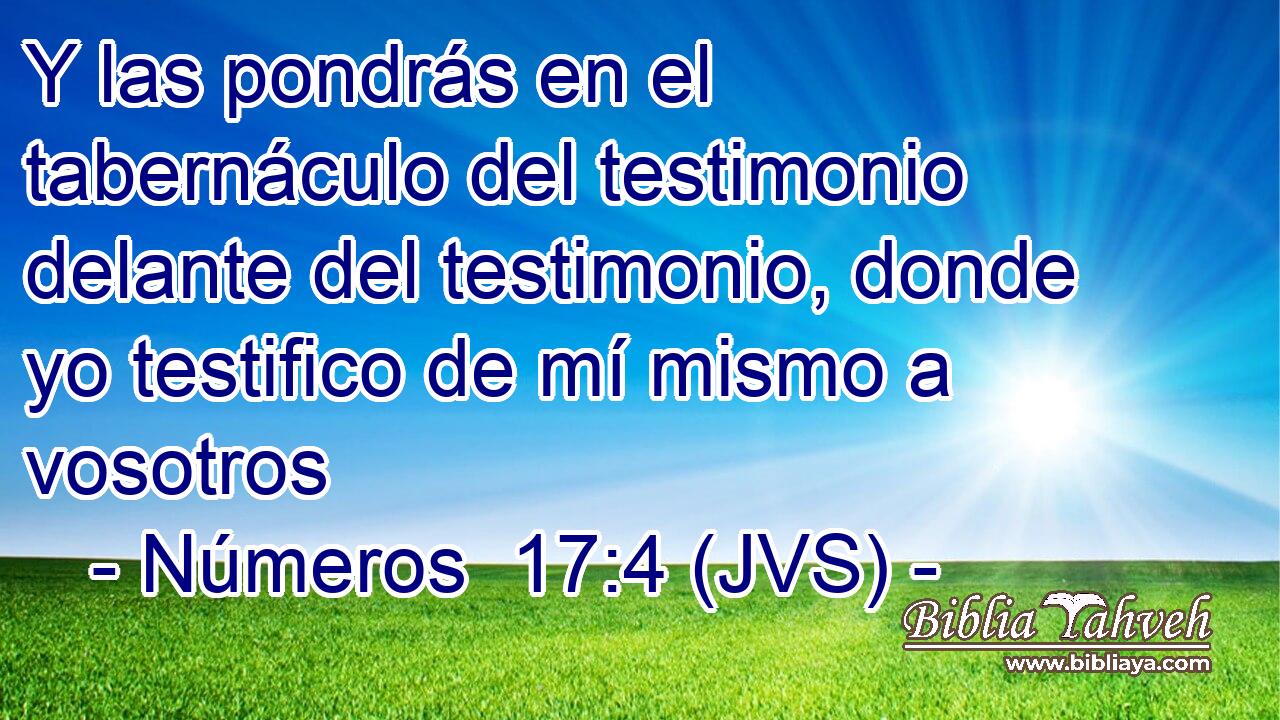 Y las pondrás en el tabernáculo del testimonio delante del testimonio, donde yo testifico de mí mismo a vosotros
