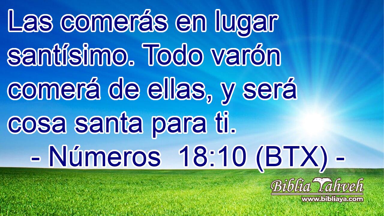 Las comerás en lugar santísimo. Todo varón comerá de ellas, y será cosa santa para ti.