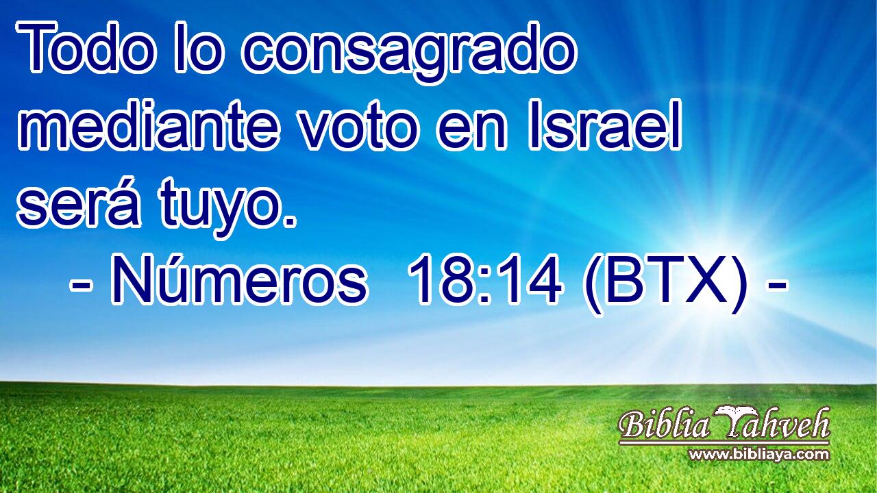 Todo lo consagrado mediante voto en Israel será tuyo.