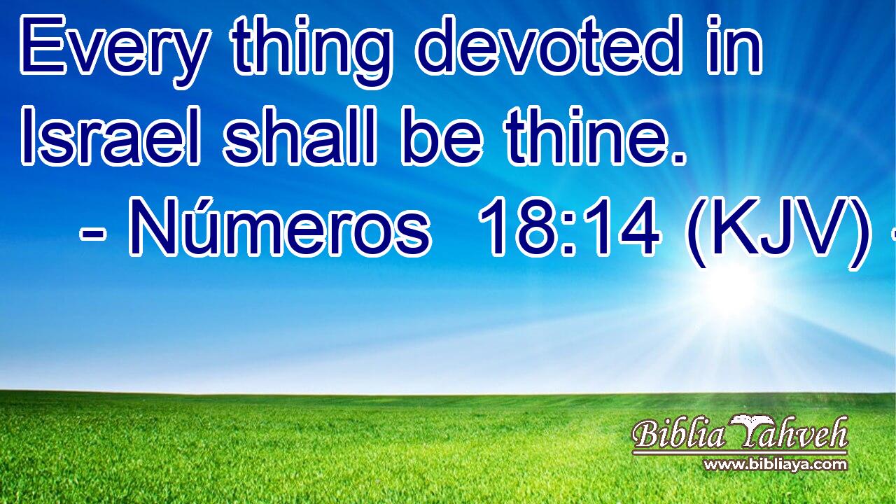 Every thing devoted in Israel shall be thine.