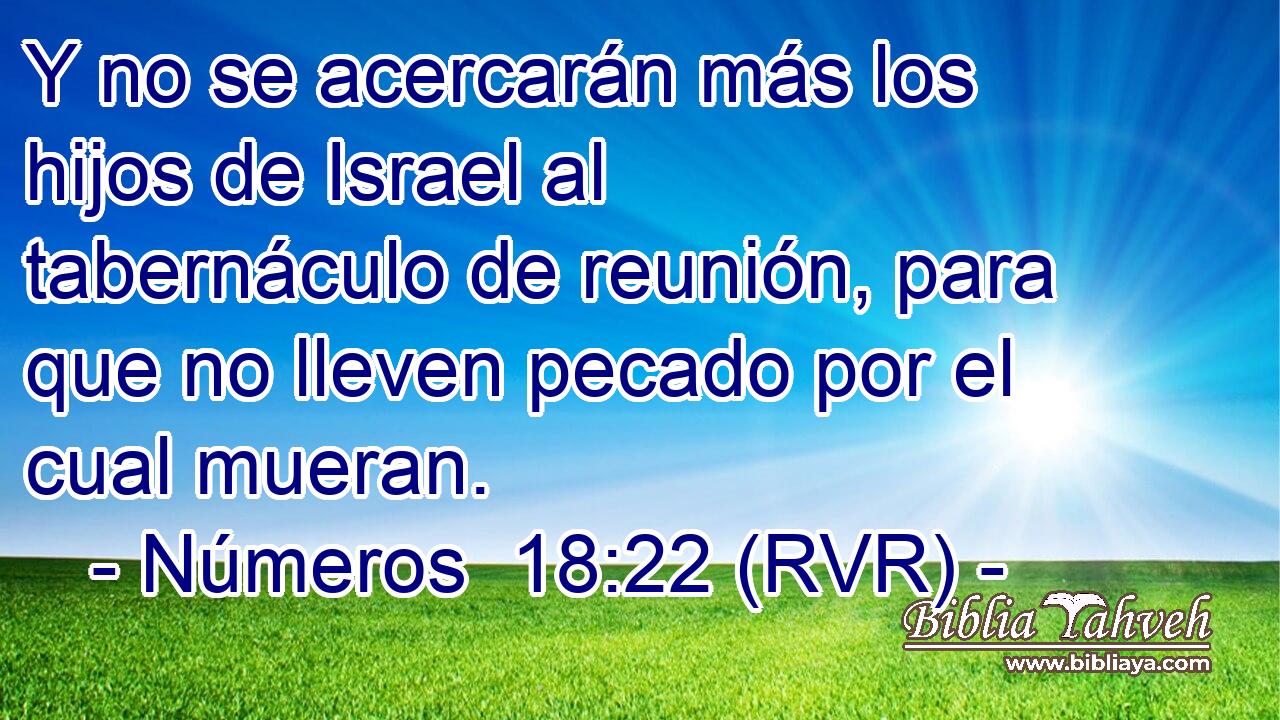 Y no se acercarán más los hijos de Israel al tabernáculo de reunión, para que no lleven pecado por el cual mueran.