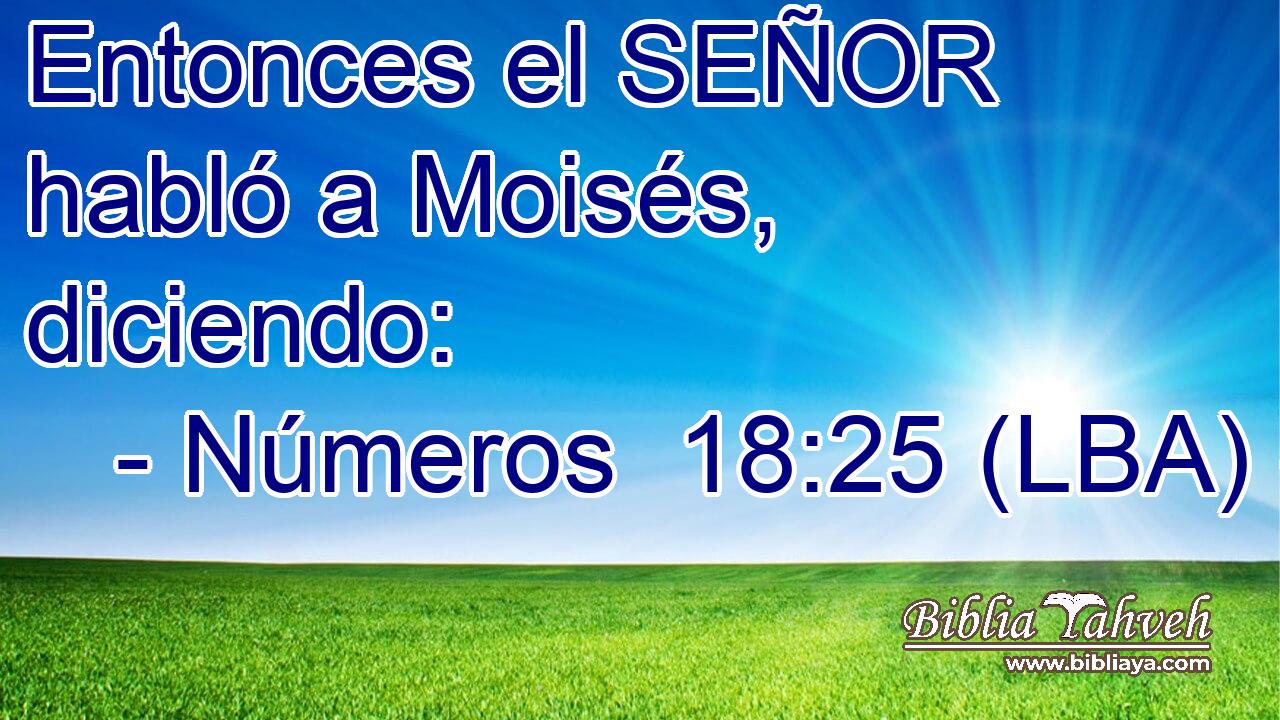 Entonces el SEÑOR habló a Moisés, diciendo: