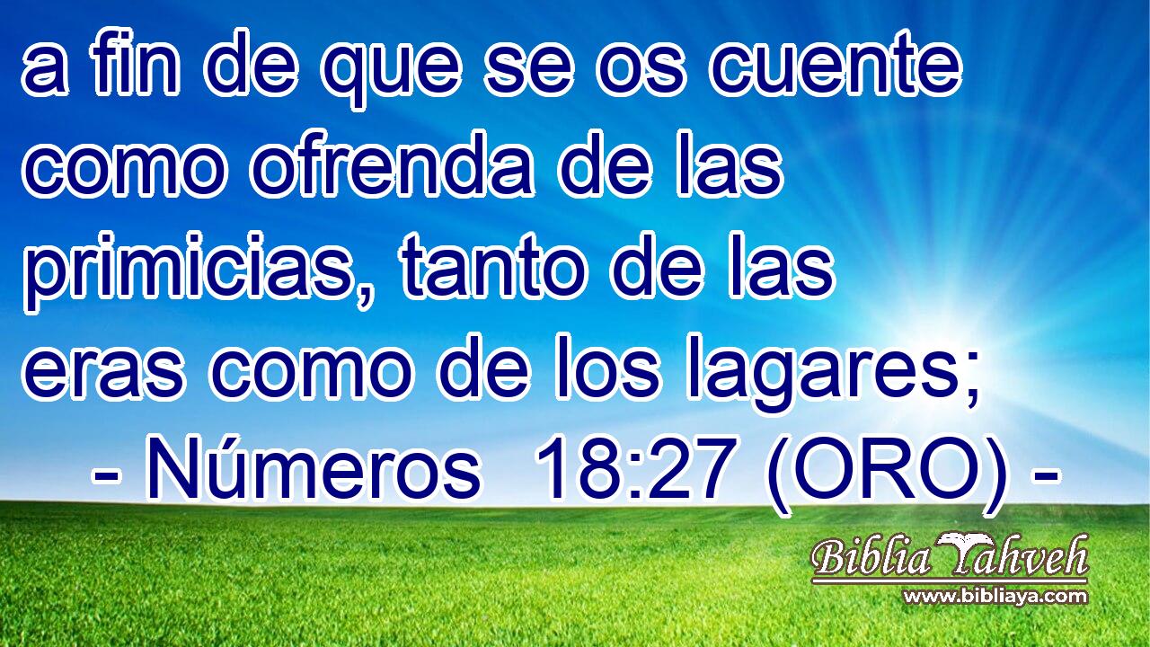  a fin de que se os cuente como ofrenda de las primicias, tanto de las eras como de los lagares; 