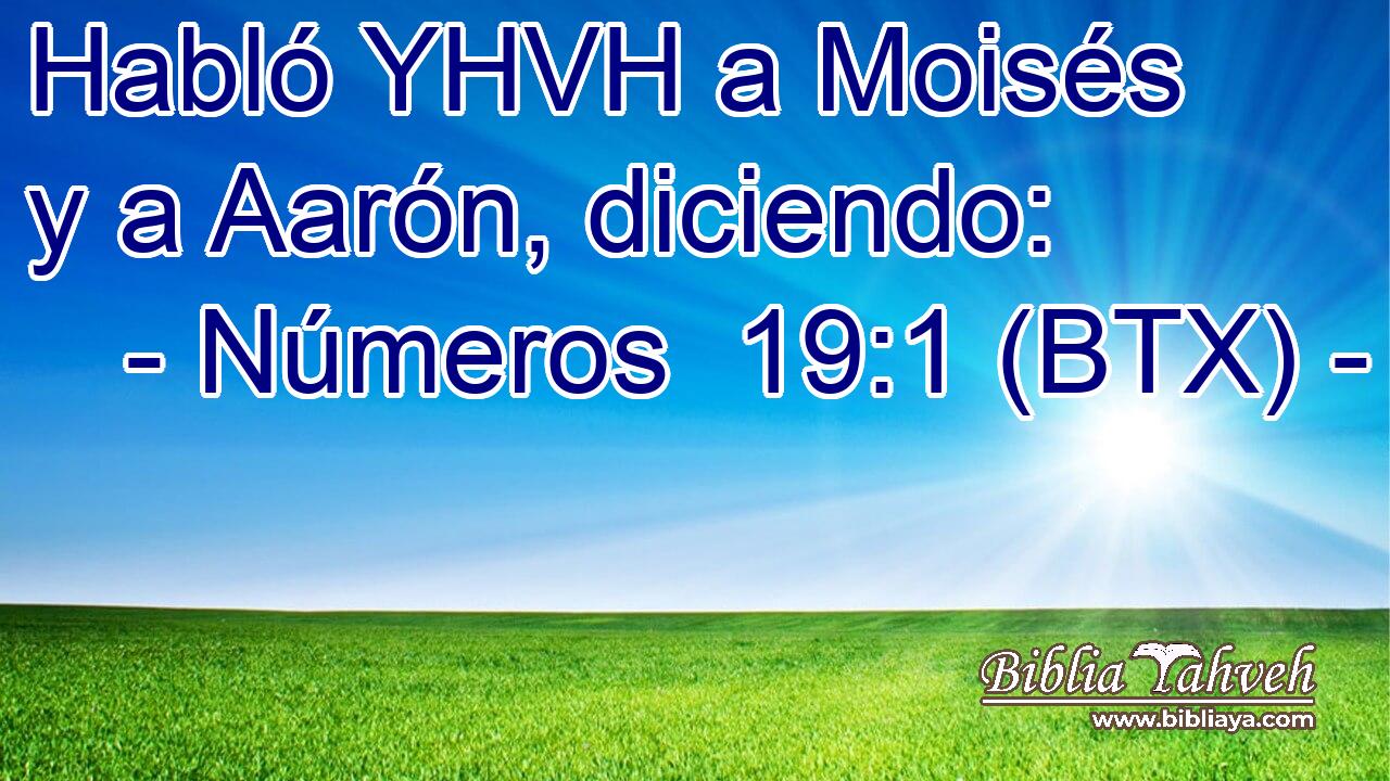 Habló YHVH a Moisés y a Aarón, diciendo:
