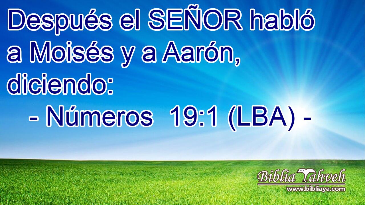Después el SEÑOR habló a Moisés y a Aarón, diciendo: