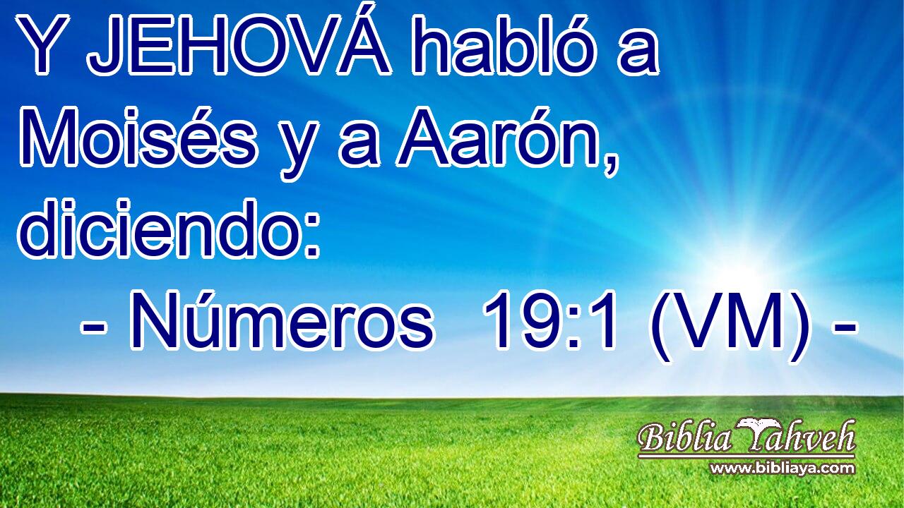  Y JEHOVÁ habló a Moisés y a Aarón, diciendo: 