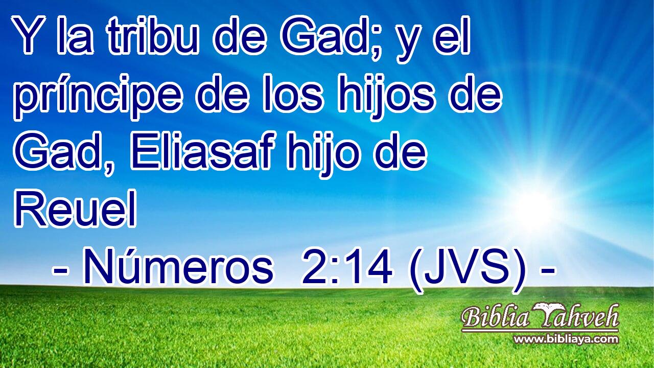 Y la tribu de Gad; y el príncipe de los hijos de Gad, Eliasaf hijo de Reuel