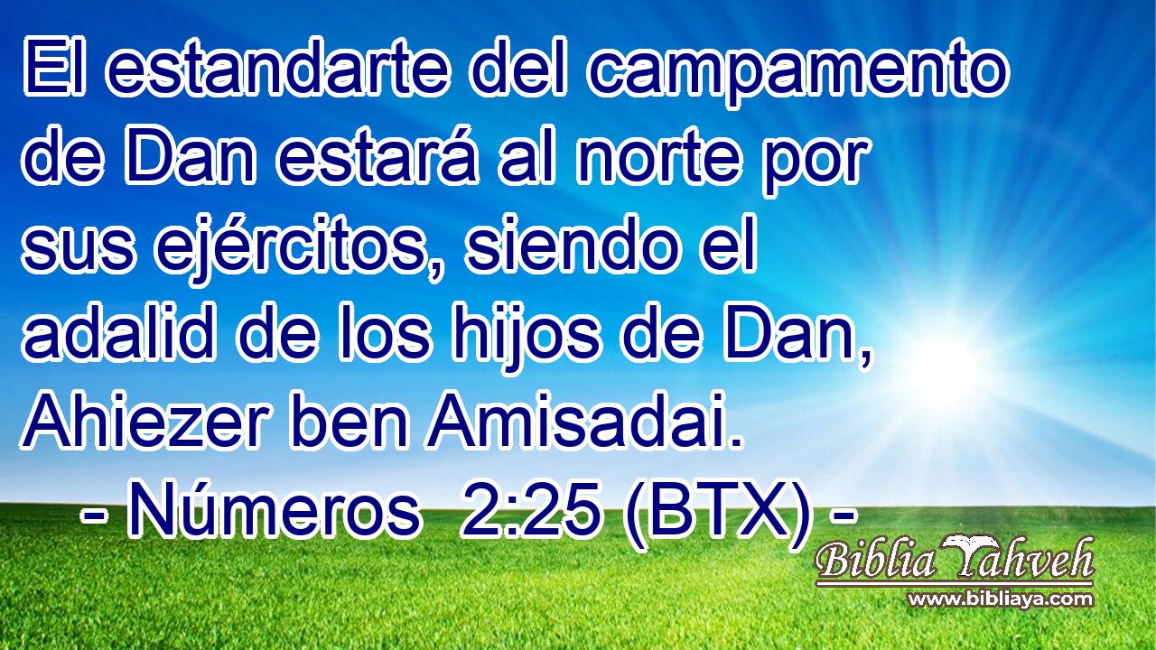 El estandarte del campamento de Dan estará al norte por sus ejércitos, siendo el adalid de los hijos de Dan, Ahiezer ben Amisadai.