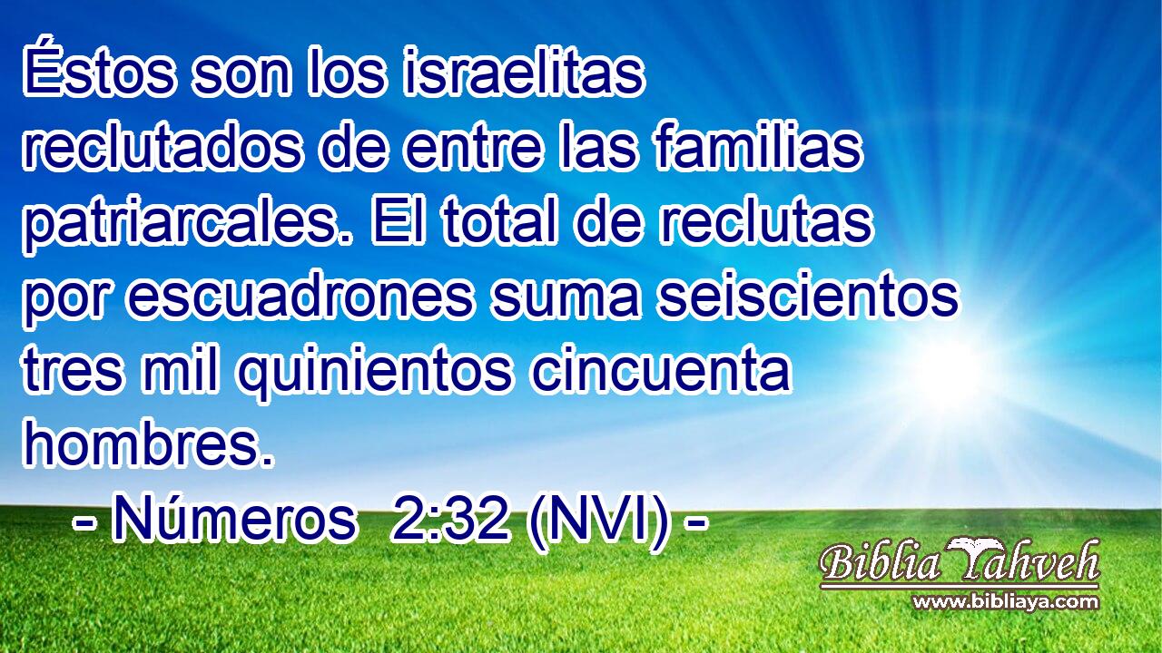  Éstos son los israelitas reclutados de entre las familias patriarcales. El total de reclutas por escuadrones suma seiscientos tres mil quinientos cincuenta hombres. 