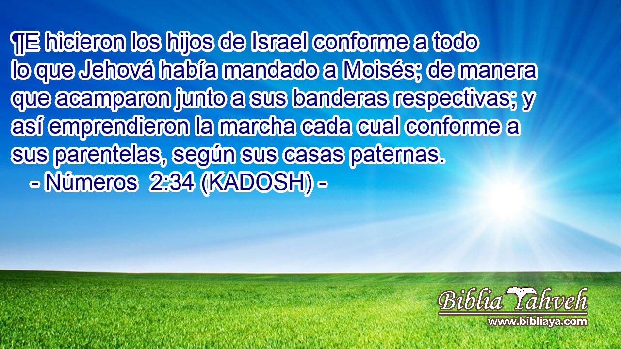  ¶E hicieron los hijos de Israel conforme a todo lo que Jehová había mandado a Moisés; de manera que acamparon junto a sus banderas respectivas; y así emprendieron la marcha cada cual conforme a sus parentelas, según sus casas paternas.
