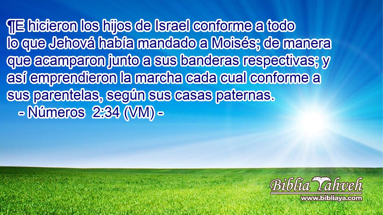  ¶E hicieron los hijos de Israel conforme a todo lo que Jehová había mandado a Moisés; de manera que acamparon junto a sus banderas respectivas; y así emprendieron la marcha cada cual conforme a sus parentelas, según sus casas paternas. 