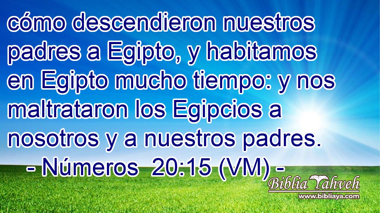  cómo descendieron nuestros padres a Egipto, y habitamos en Egipto mucho tiempo: y nos maltrataron los Egipcios a nosotros y a nuestros padres. 
