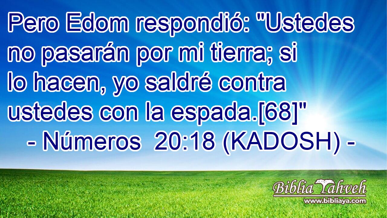  Pero Edom respondió: 