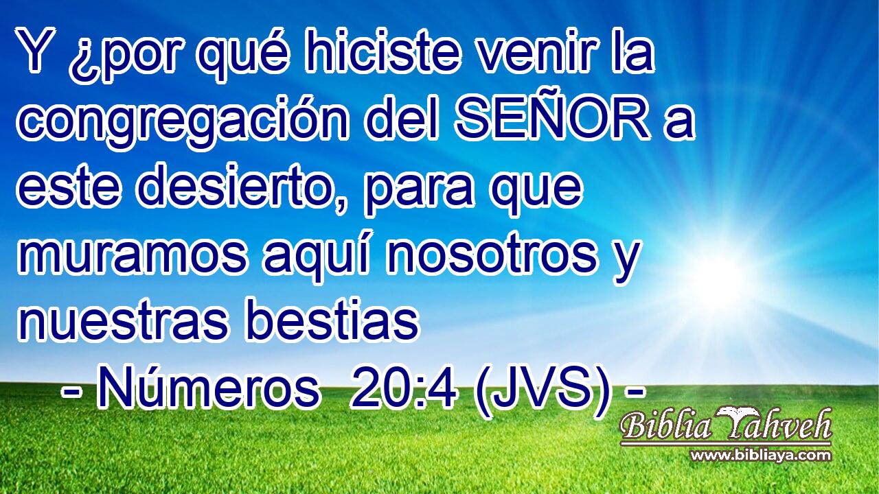 Y ¿por qué hiciste venir la congregación del SEÑOR a este desierto, para que muramos aquí nosotros y nuestras bestias