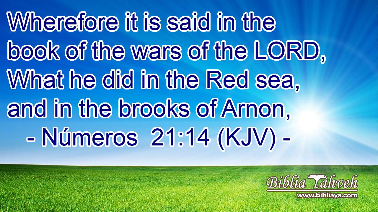Wherefore it is said in the book of the wars of the LORD, What he did in the Red sea, and in the brooks of Arnon,