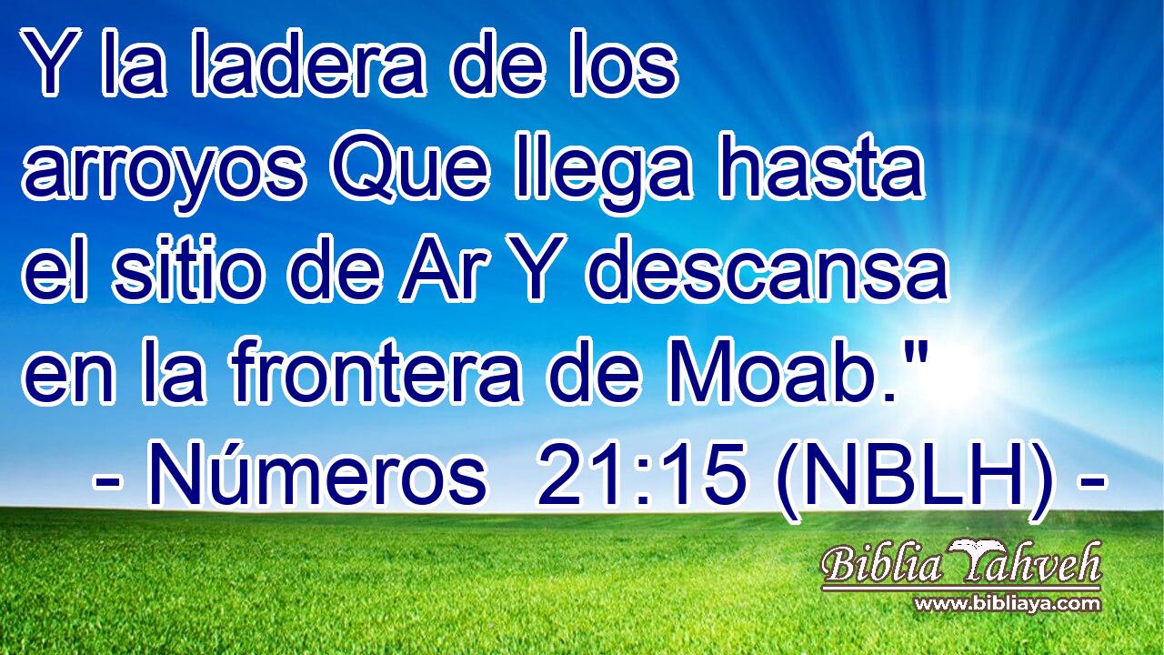  Y la ladera de los arroyos Que llega hasta el sitio de Ar Y descansa en la frontera de Moab.