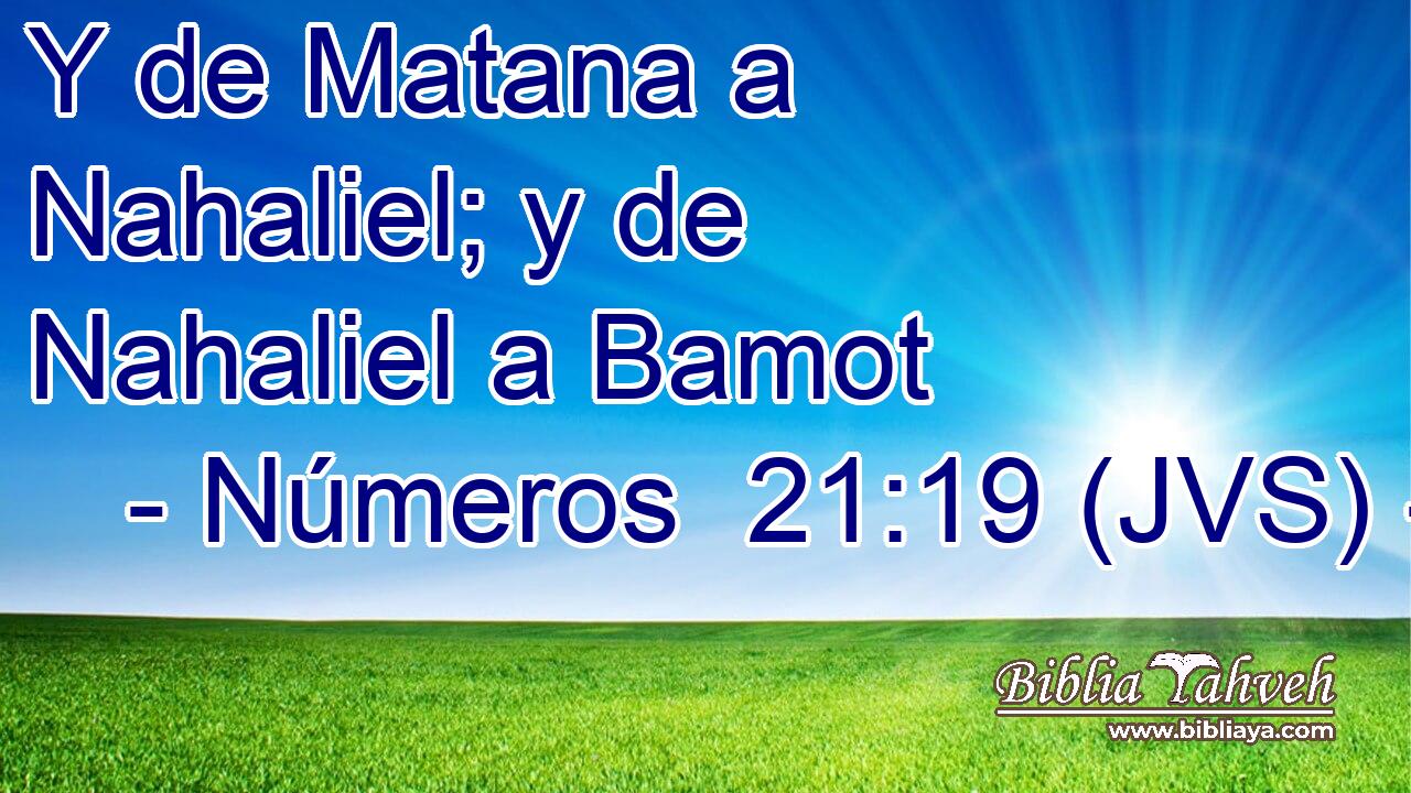 Y de Matana a Nahaliel; y de Nahaliel a Bamot