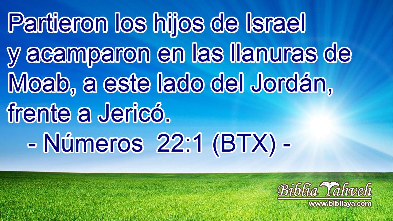 Partieron los hijos de Israel y acamparon en las llanuras de Moab, a este lado del Jordán, frente a Jericó.