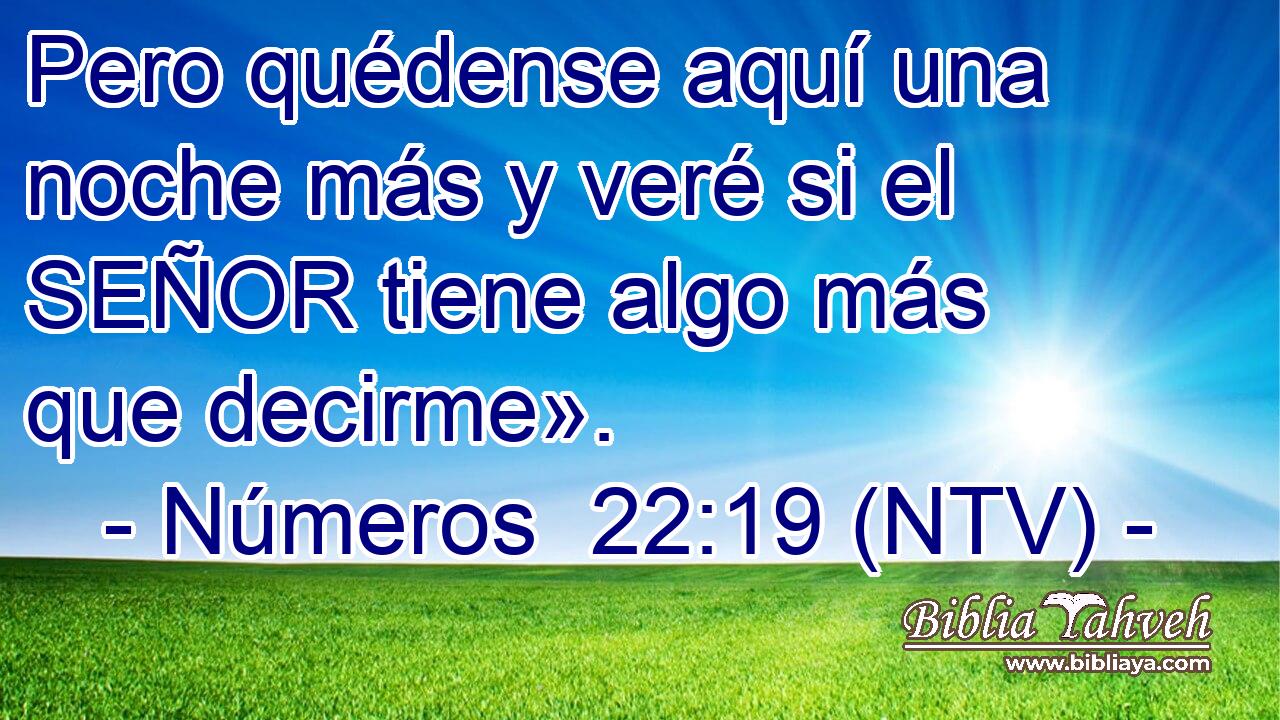 Pero quédense aquí una noche más y veré si el SEÑOR tiene algo más que decirme».