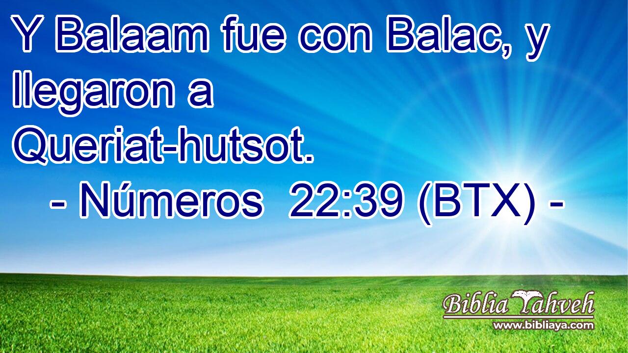 Y Balaam fue con Balac, y llegaron a Queriat-hutsot.
